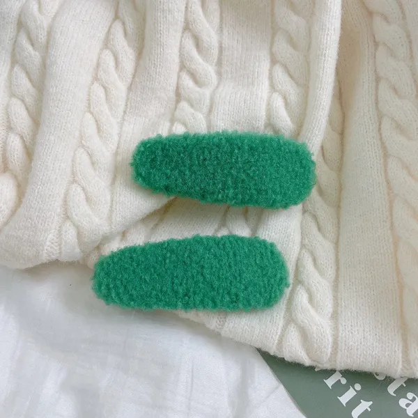 디자인 감각 심플하다 독특하다 소중 디자인 아크릴 그린 헤어핀 테두리 헤어밴드 벨벳 가을 겨울 헤어 액세서리