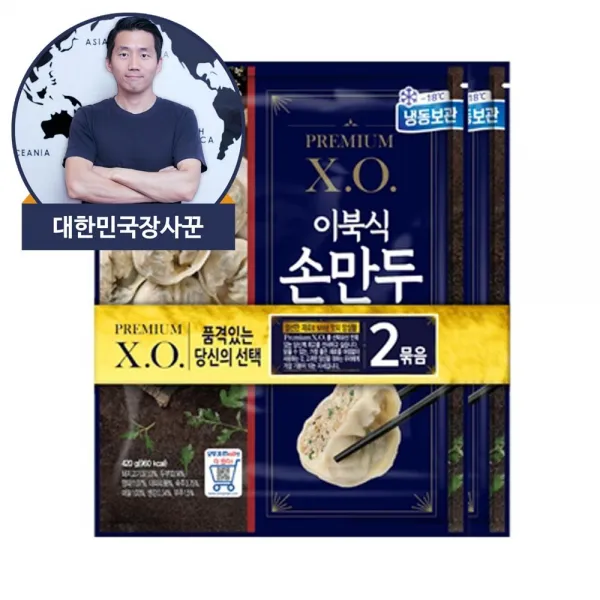대한민국장사꾼 오뚜기 X.O 이북식 손만두 420g x 2, 2