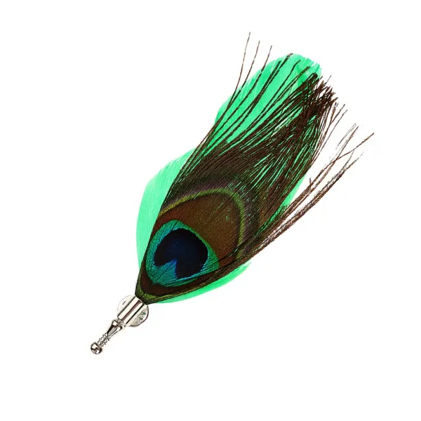 Zld 남자 \ '의 Peacook 깃털 브로치 브로치 핀은 웨딩 파티 장식 녹색 고교