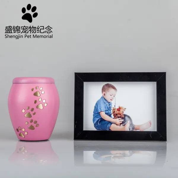 강아지 고양이 햄스터 토끼 숏 사랑 애완동물 펫 안락사다 별세 기념 품유골 맡기다 작은 상자 모양의 물건 독 분홍색 균일