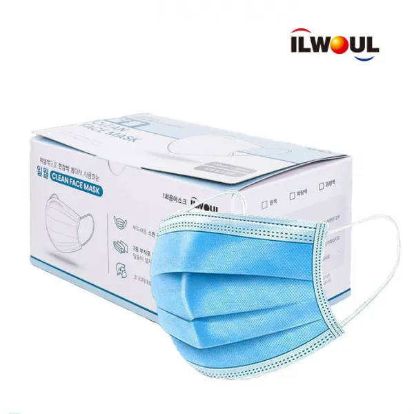 [하루 한장씩]일월 3중필터 일회용 덴탈형 마스크 1박스(50매) 블루 색상, 1box, 50매