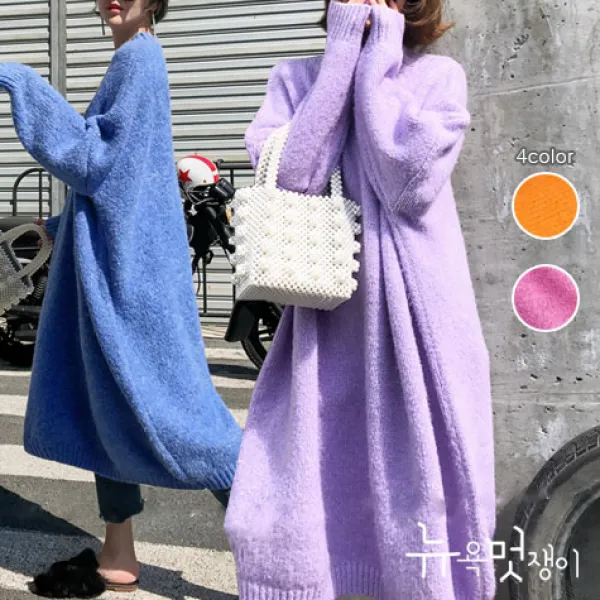 뉴욕멋쟁이 무하 무지 니트 롱원피스 여성 가을 원피스 하객 롱니트 하객룩