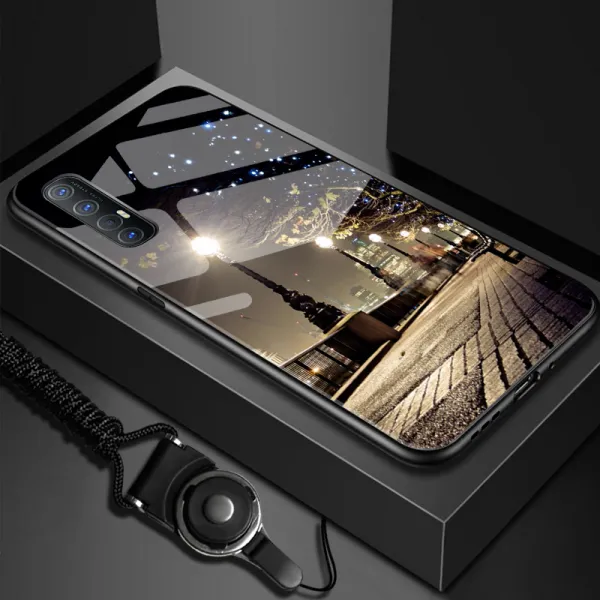 Opporeno 보호케이스 풀팩토리 충격흡수 개성 심플 유리거울 면 인싸템