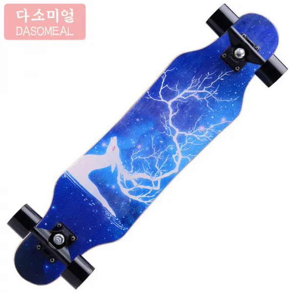 [해외 직송]다소미얼 롱보드 스케이트보드 4륜 청소년의 거리 닦기 남녀생무판 성인 스노보드 초보자 XZ21 A34, 03