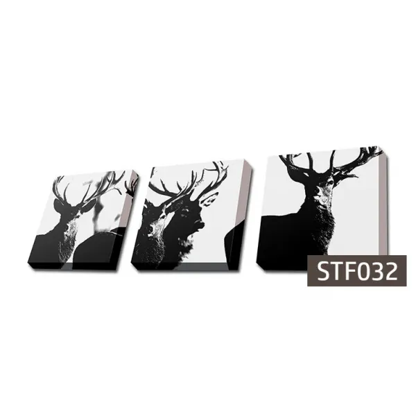 몽차 3분할 캔버스액자 정사각형, STF032