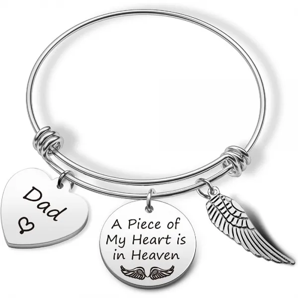 Eigso 엄마 아빠 할머니 할아버지의 감소를 천국 손실 기념 보석 동정심 선물의 기념 Piece Heaven Dad Br