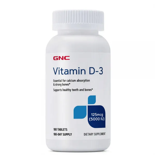 GNC 비타민 D3 5000IU 180정 (타블렛) Vitamin D-3 5000 180tabs, 1개