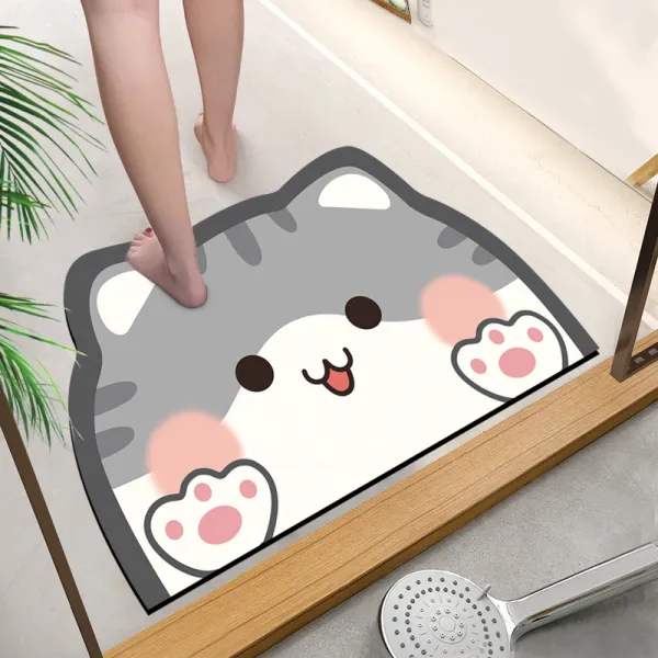 CNTCSM 작다러그 거실화욕실카페트 귀여운 동물형 카펫 북유럽간략하다유행하다 미니 러그, 006고양이러그