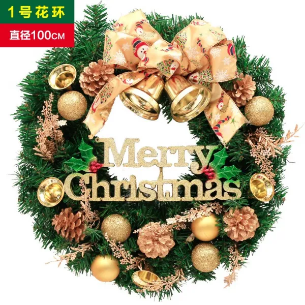 장식품 크리스마스러그 고리 45cm60cm 새해 엔틱한디자인 조화 장면 배치 문 걸이 100cm1 번 （2 5벼락부자가 되