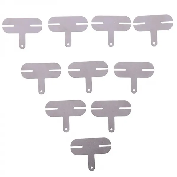 389809 / 10pcs/1 Bag 18650 전원 T 유형 리튬 배터리 니켈 시트 니켈 도금 강판 스폿 용접 니켈 필름 25*10*0.2 Mm 단일상품