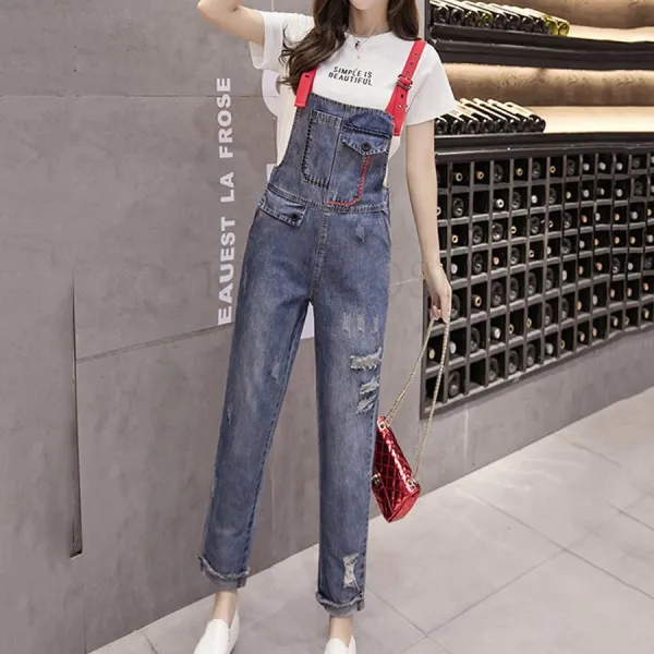 Kirahosi 박시 데님 멜빵바지 학생 귀요미 데일리 456호+덧신증정 Dnjffs9i