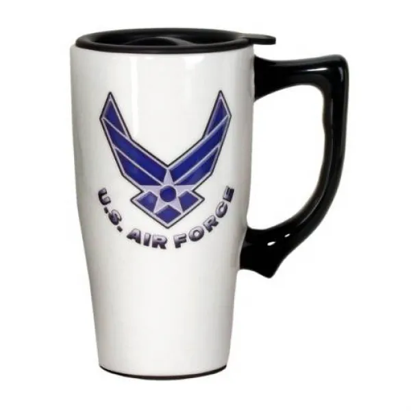 Spoontiques 공군 여행 낯짝 화이트 Spoontiques 12471 Air Force Ceramic