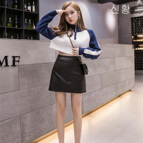 Zz 191026 여성 추동 패션 하이웨이스트 스커트 A05