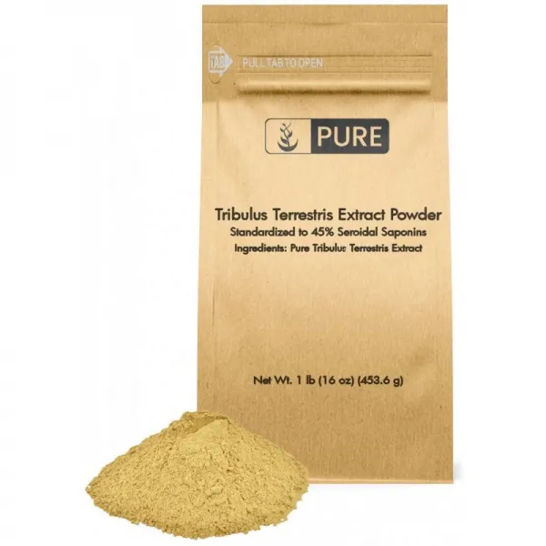 100 % 순수 Tribulus Terrestris 추출물 분말 1 lb 45 % 스테로이드 성 사포닌 채식주의 자 450+ 분, 1, 단일상품