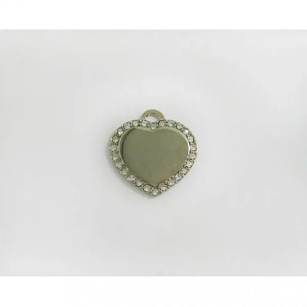 차이나차차 아띠 고급 큐빅메달 하트 실버 소 강아지 고양이 인식표 이름표 목걸이 해당상품