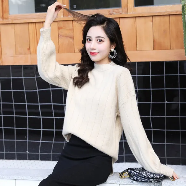 스웨터 베이스 탑 패션 서양풍 여장 서양식 겨울옷 아주 선한 이너에 선후