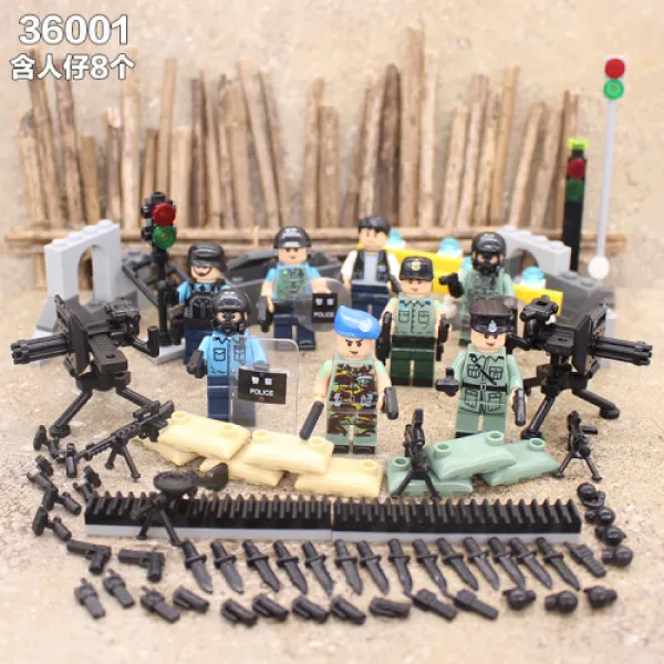 레고호환 군사 시리즈 도시 경찰 폭동 Minifigures 소년 어린이 교육 장난감 무기 조립 빌딩 블록