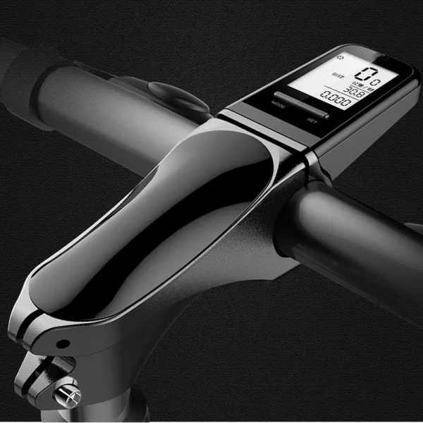 BIKERSAY 자전거 스톱워치 속도계 MTB 무선 대형LCD, 1개, 블랙