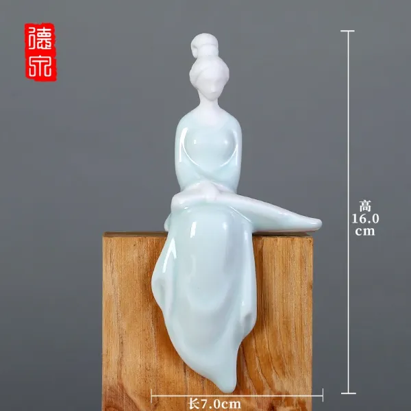 다룸샵 인테리어 독창적 청자 금기서화 사녀 청아한 꽃수반장식품 티 미경관 고전미 여성, (거문고 )·핑크 청 214 사무라이