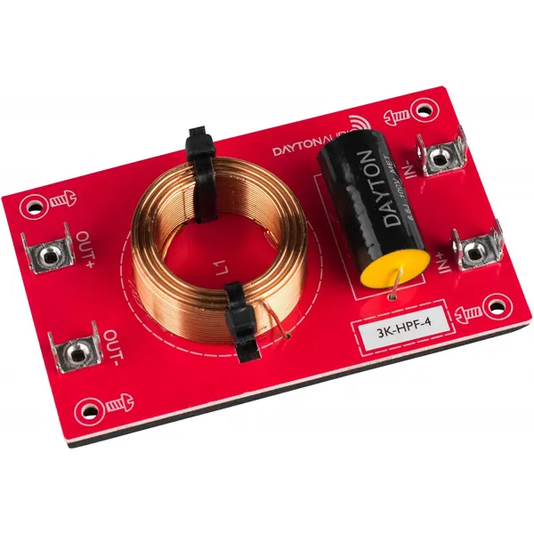 [해외직구]Dayton Audio 3k-HPF-4 고역 스피커 크로스 오버 3 000 Hz 12 dB Octave, 1개, One Color_One Size