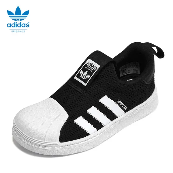  아디다스 키즈 슈퍼스타 360 C 아동 운동화 블랙화이트 Ef0891 주니어 초등학생