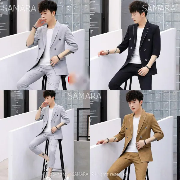 Qterra 특허브랜드 쓰리피스 하객룩 세미정장 정장세트 정장수트 남성