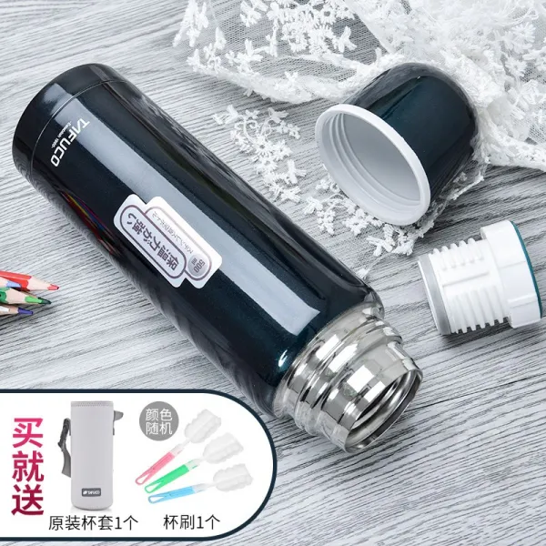 태복 고 남성 304 스테인리스 스틸 보온컵 여성 휴대용 학생 물컵 총알받이, 그린 T1581증정 컵솔 컵커버