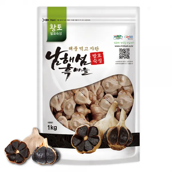 남해섬흑마늘 통흑마늘 1kg (40개 내외), 1개