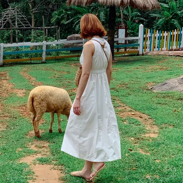 여름바캉스룩 휴가 민소매롱원피스