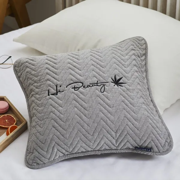 Mar.01 127번 피스카 소파 쿠션 쿠션 심플 쿠션 자동차 사무실 쿠션 풀솜 리넨 45*45Z, 골목 시간 대 - 바위 재 (면 마 보통 단면 퀼 팅)