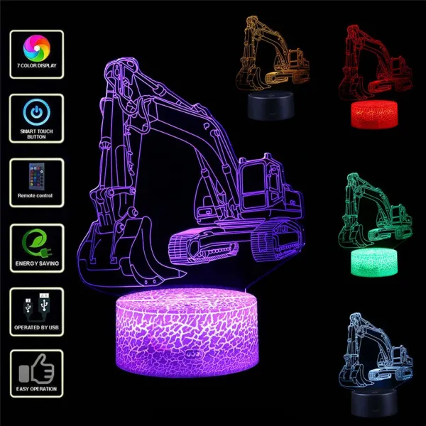 3d Illusion Lamp 7 색 변경 터치 스위치 Led Usb 야간 조명 원격 제어 책상 램프 시각화 광학 Illusi D #3 오류시 연락주세요 오류시 연락주세요