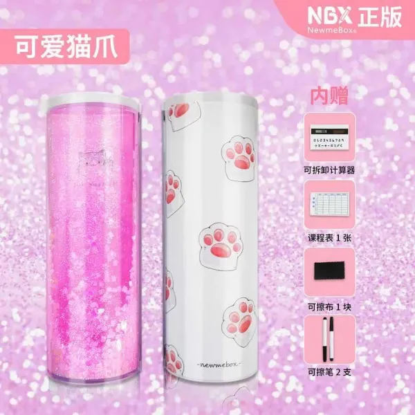 캐릭터문구 NBX 인싸템 필통 중소 케이스 대용량 있음 컴퓨터 남성 여성 펜파우치 x2개 2066634864, 큐트 고양이 발톱에 모래가 흘러내리다
