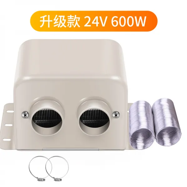 예니브 신형 겨울 난방기 자동차용 온풍기 12v24v 서리 제거 휴대 국경을 넘다, 24v-600w(화물차-2개 배터리)