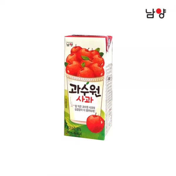 남양 남양유업 과수원 주스 사과맛 190ml*24개 1box, 남양 과수원 주스 사과 190ml 24개 1box