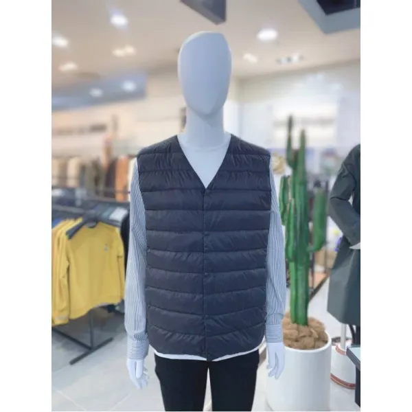 마인드브릿지 마인드브릿지 B 나일론 브이넥 경량구스 베스트mtdv7101bk