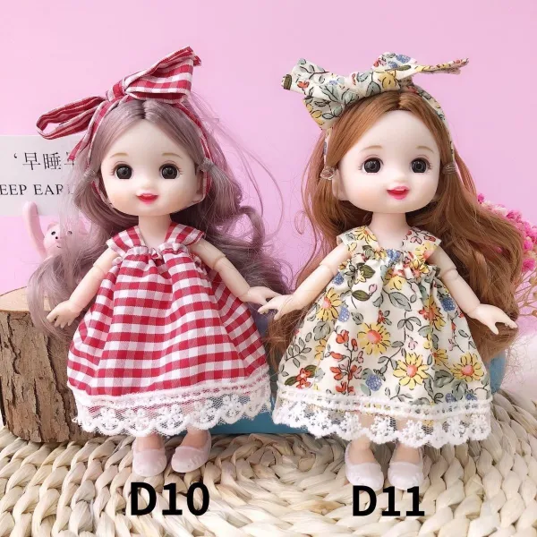 바비인형 8부 17 센치 BJD13 관절 의류 옷을갈아입다 큐트 예롤리 프린세스 장난감 여자아이 4338843899, D10타입맹아_D11타입맹아그림참조2개고급품인형