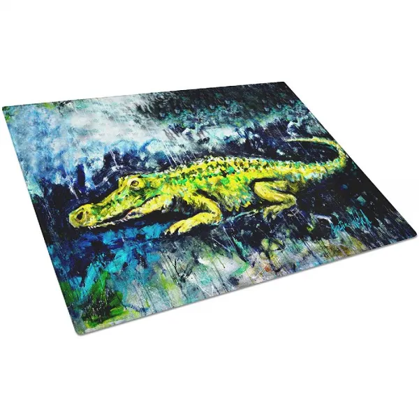 Caroline's Treasures 도마 대형 12h 절단 캐롤라인의 보물 Mw1233lcb 음흉 악어 유리 16w를 X 여러 가지 상세페이지참조