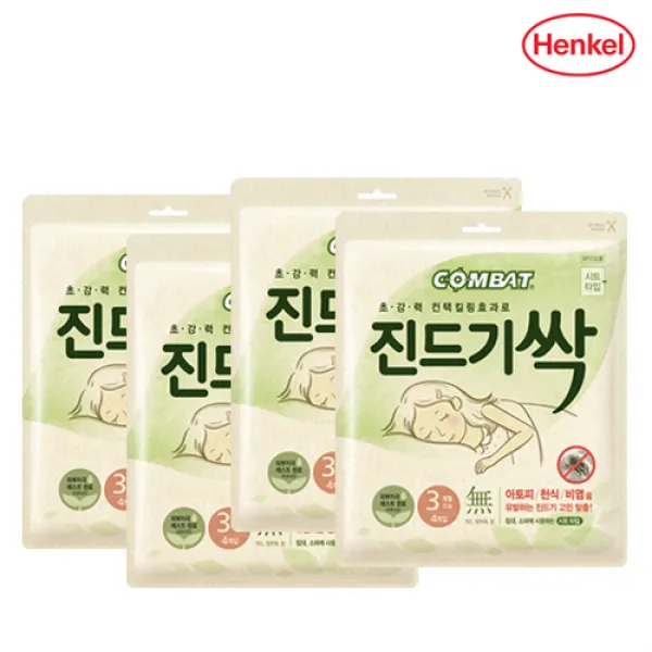 컴배트 진드기퇴치 진드기싹 시트 (4개입)x4개, 1세트