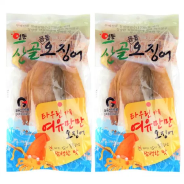 영동산골오징어 마른오징어 몸통140g(3미내외)2봉, 1개