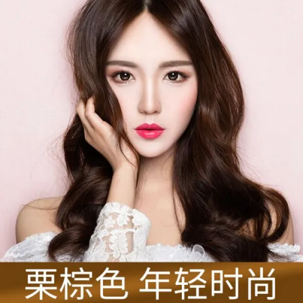 식물성 염색제 천연 순풍선풍기는 자기 집에서 머리에 기름을 붓고 남녀2019 유행색과 함께 밤갈색을 빗고 있다. (曹雪芹 《红楼梦》)(9847), 1개
