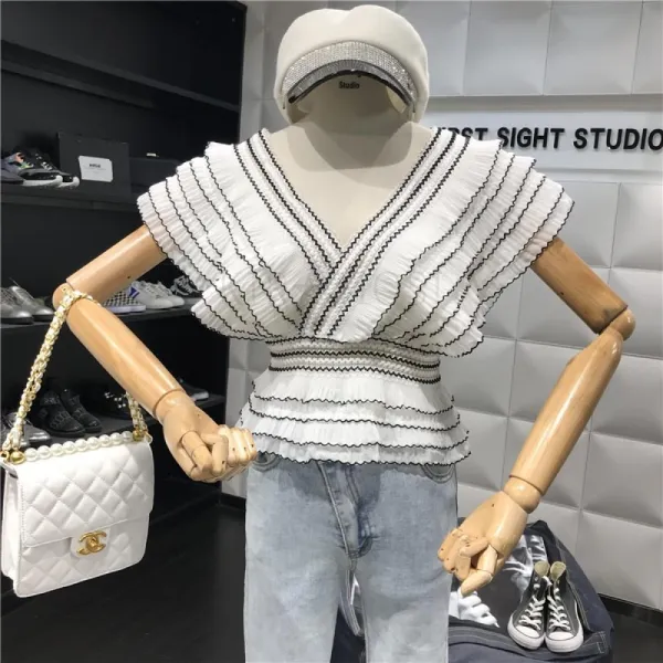 kirahosi 여자 민소매 레이스 상의 블라우스 98호 + 스마트스트랩 증정 Vpyqh3