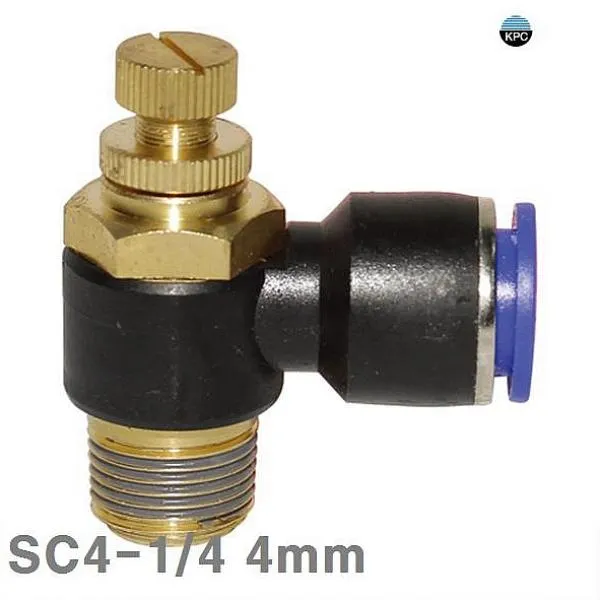 주식회사크레피 코리아뉴매틱 에어스피드컨트롤러 SC타입 SC4-1 4 4mm 봉 10EA 에어공구 부속품