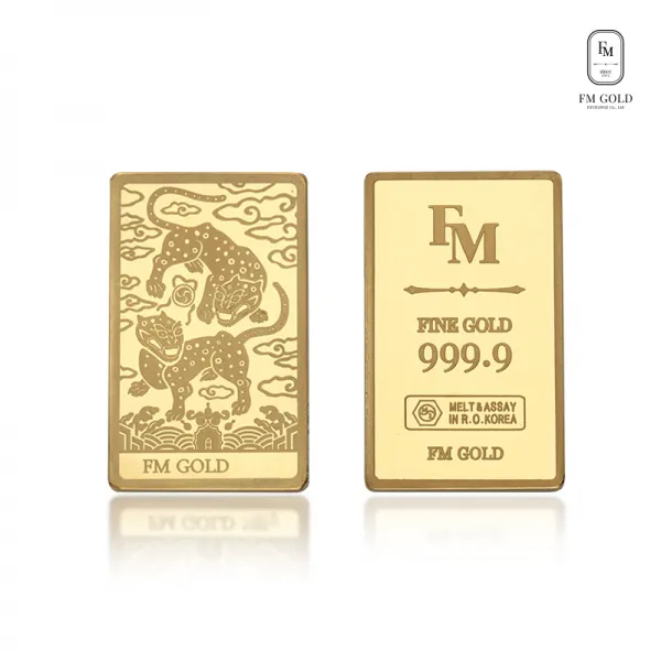 (주)에프엠금거래소 24K 순금 999.9 포나인 쌍호 골드바 37.5g