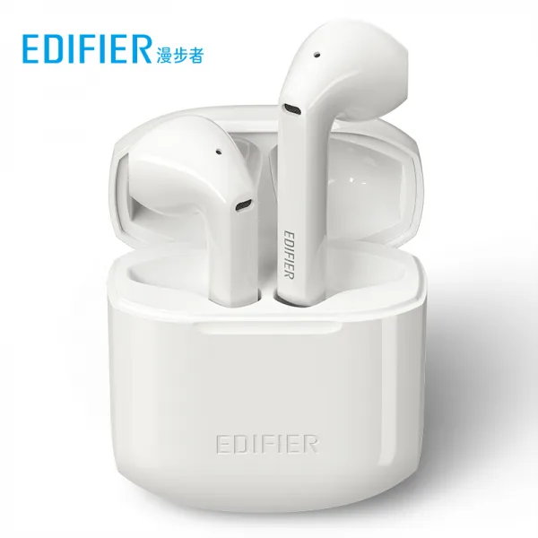 edifier 만보자 롤리팟 참 무선 블루투스 이어폰 스포츠 런닝 트윈 귀 슈퍼 롱 체인지, 화이트, 정부측 표기함