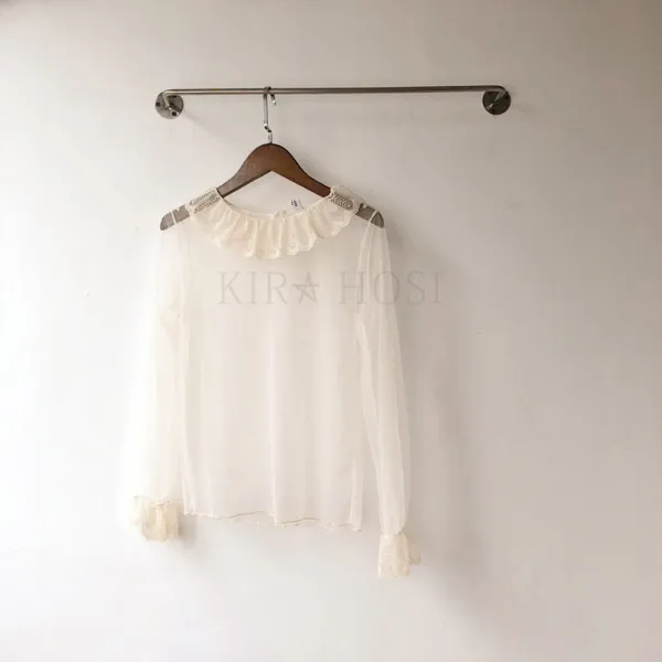 Kirahosi 명진 봄 가을 여성 여자 퍼프 예쁜 블라우스 상의 옷 106 Dm7hjr