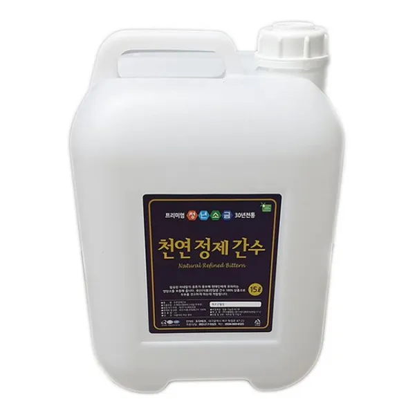 청년소금 두부용 식용 천연간수 15L 천일염 구운 굵은 식품 신안 염전 마늘 건강, 1개