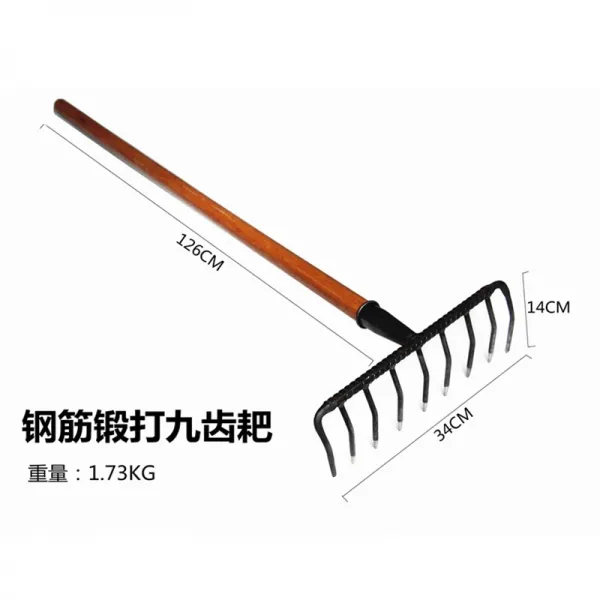 월천마켓 철 스틴 쇠갈퀴 뒤집다 누런색 부드럽게 함 가정용 세 이 사치 풀을 긁어모으다 농기구 신기, 구치 핸드메이드 단타 스틴 갈퀴 _1