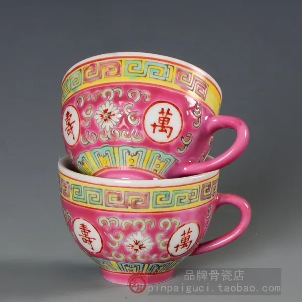 티포트 징더전 만수무강 도자기 자재화 울긋불긋 차제구 찻잔 6두건 포장도자기 찻주전자 T01 6개 C07 레드 완쇼 1개 이어 컵