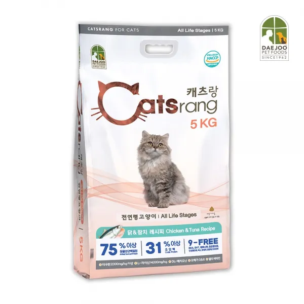 캐츠랑 NEW 전연령 올라이프 고양이 건식사료, 닭 + 참치, 5kg, 1개