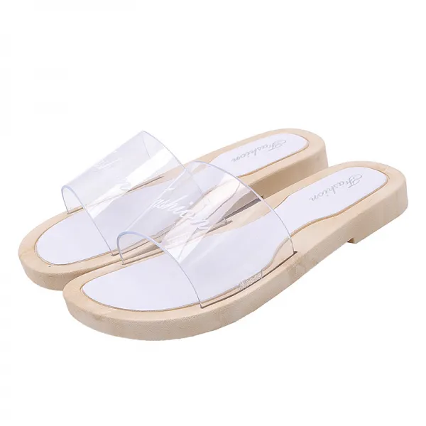 헤브아이유 여름실내화 결번 여성 사용 논슬립 미끄럼방지 큐트 투명 크리스탈 욕실용실 목욕